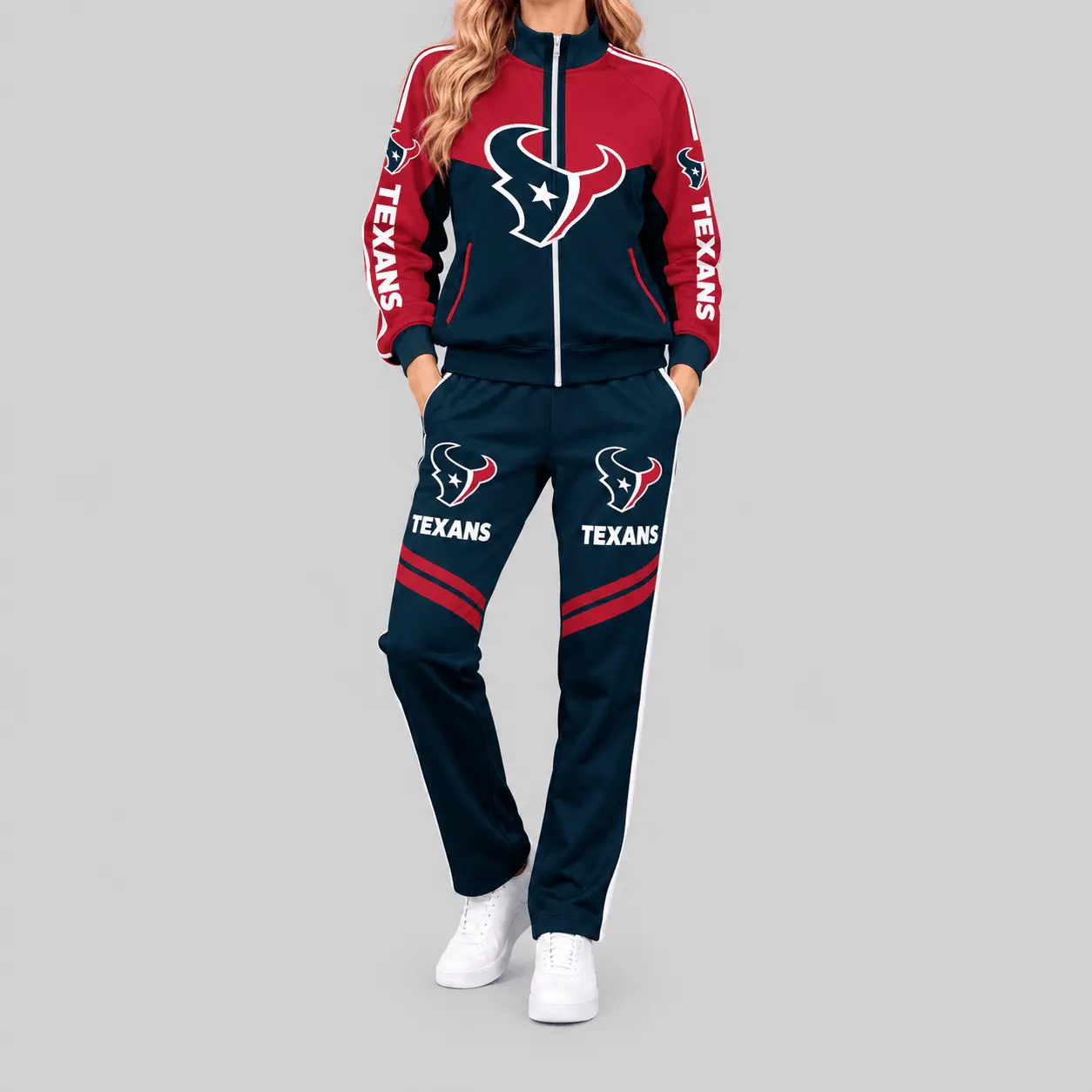 Houston Texans | NFL Color Block Track Jacket Jogger Set TD