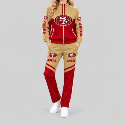 San Francisco 49ers | NFL Color Block Track Jacket Jogger Set TD