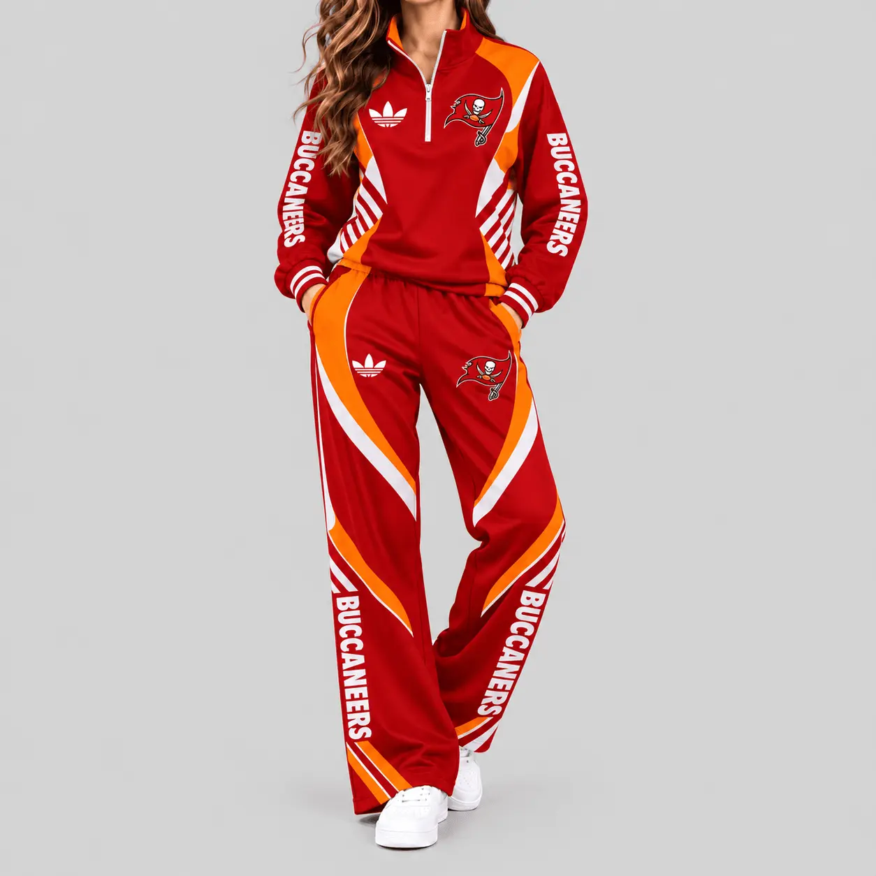 Tampa Bay Buccaneers | NFL Curved Stripe Quarter Zip Set TD
