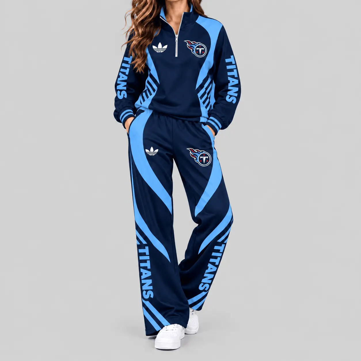 Tennessee Titans | NFL Curved Stripe Quarter Zip Set TD