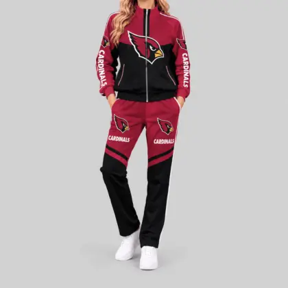 Arizona Cardinals | NFL Color Block Track Jacket Jogger Set TD