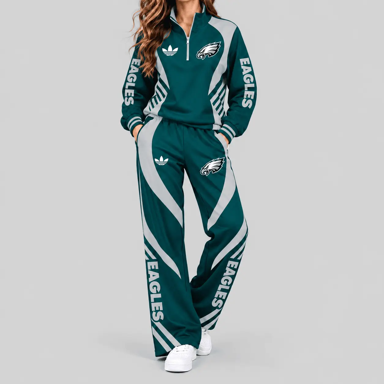 Philadelphia Eagles | NFL Curved Stripe Quarter Zip Set TD