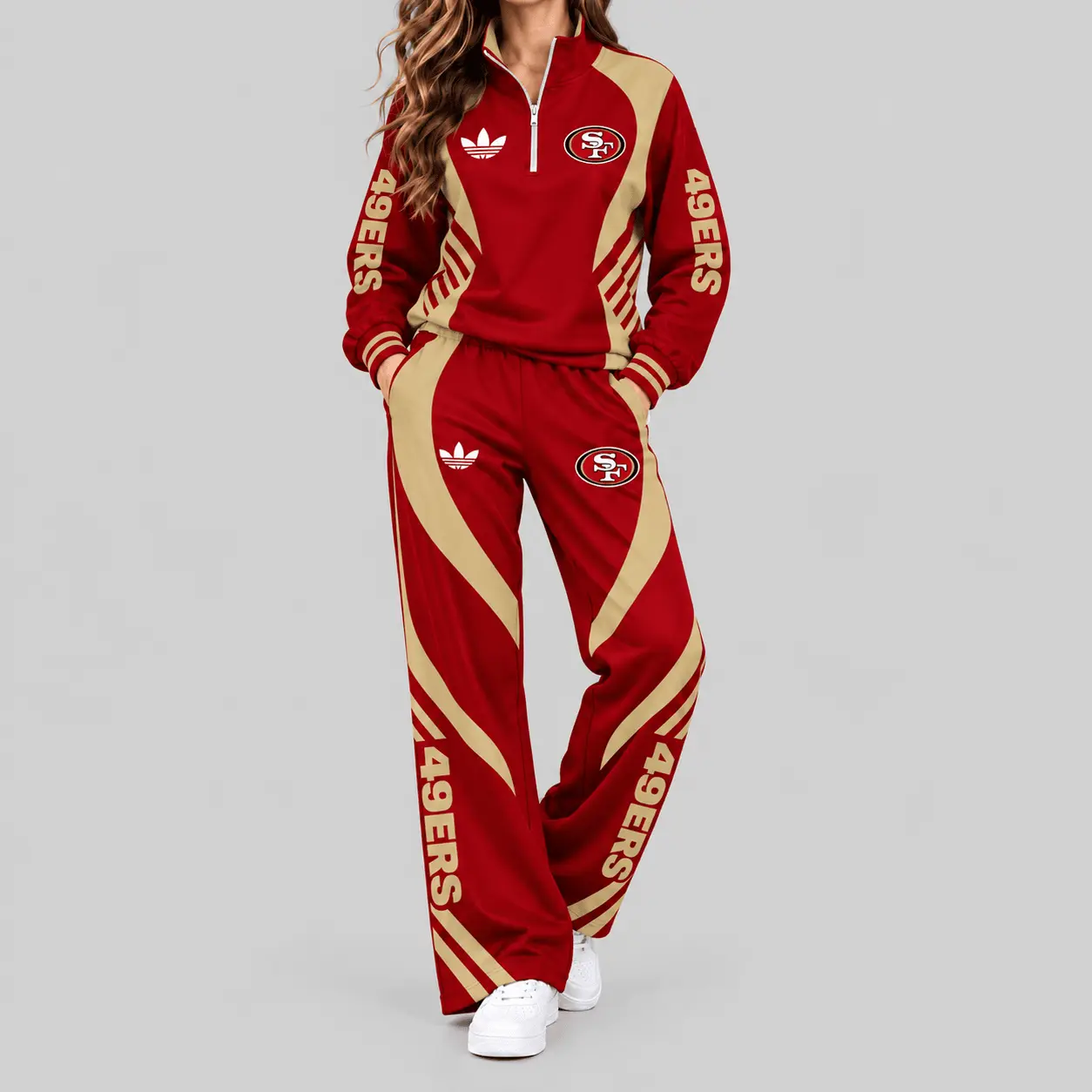 San Francisco 49ers | NFL Curved Stripe Quarter Zip Set TD