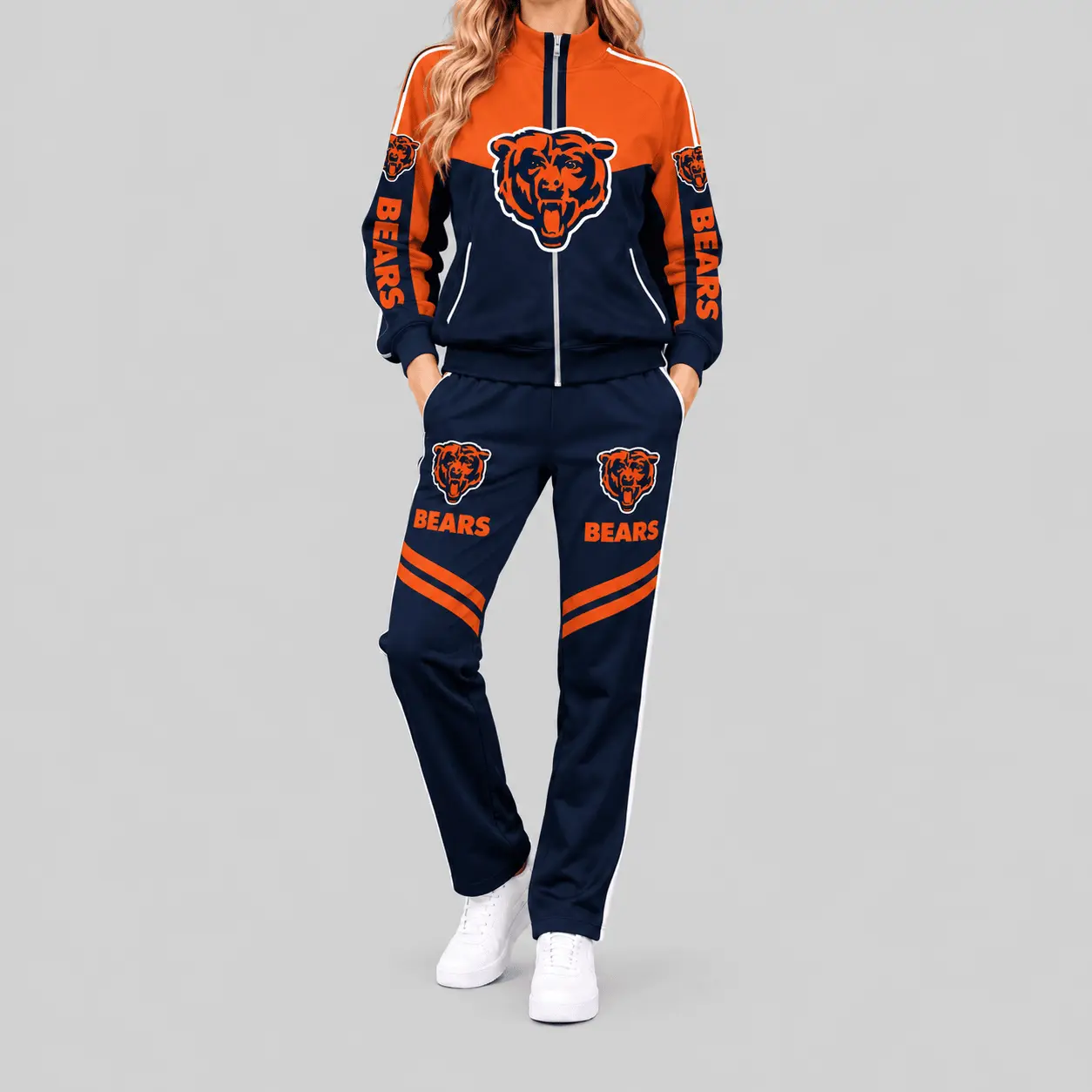 Chicago Bears | NFL Color Block Track Jacket Jogger Set TD
