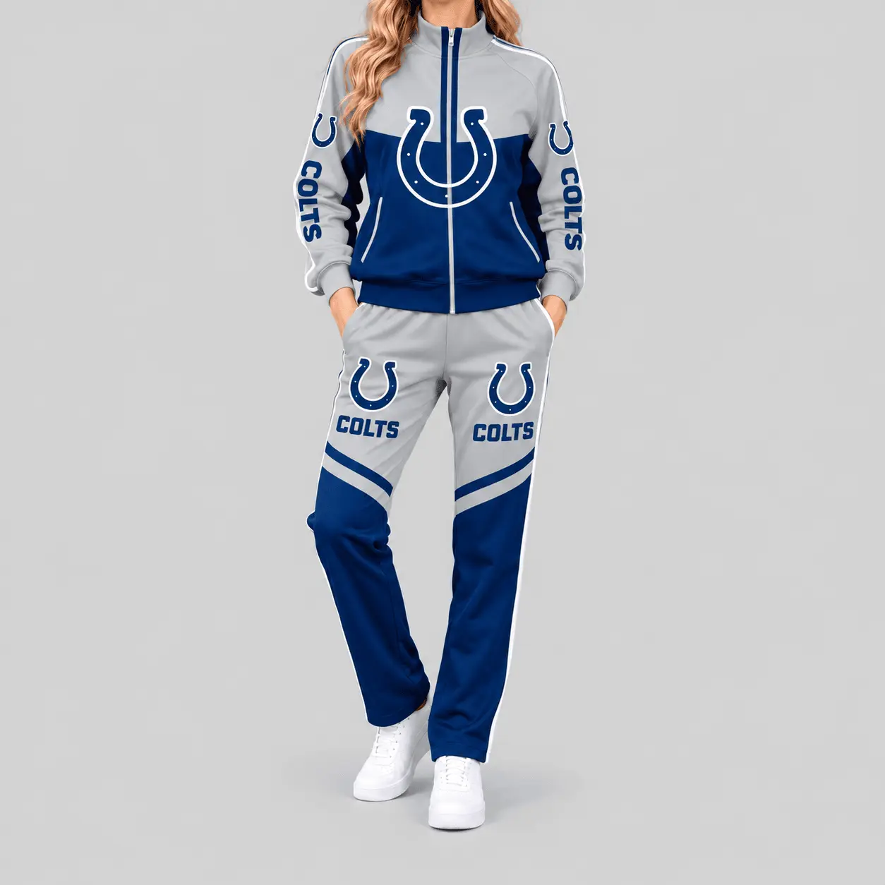 Indianapolis Colts | NFL Color Block Track Jacket Jogger Set TD