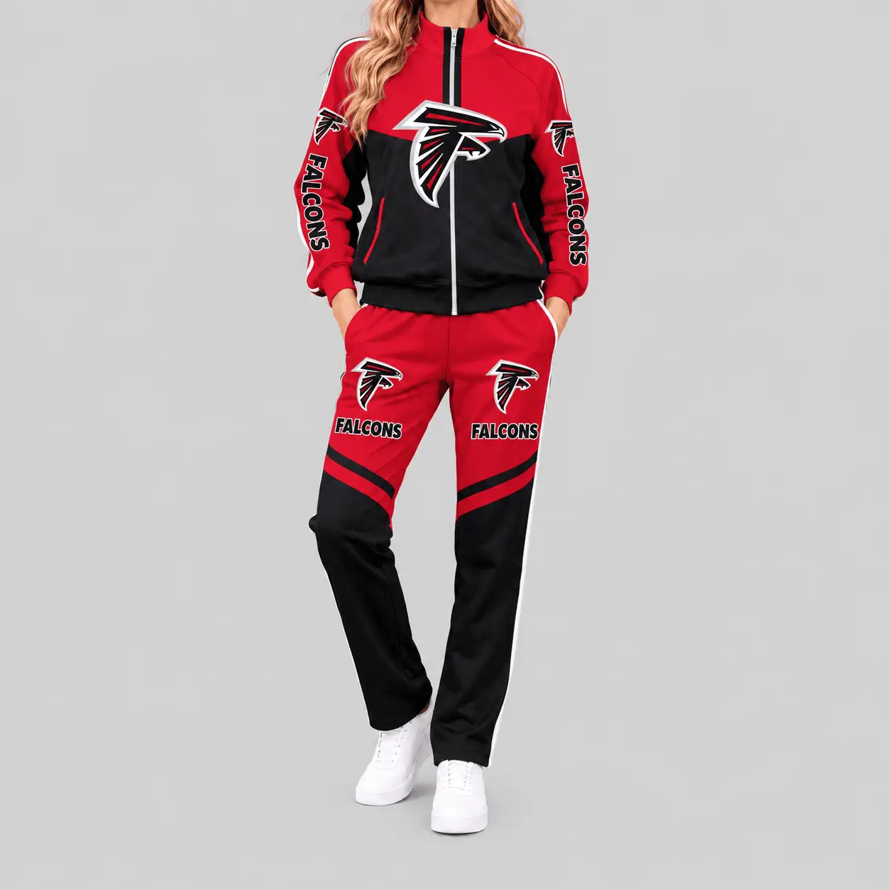 Atlanta Falcons | NFL Color Block Track Jacket Jogger Set TD