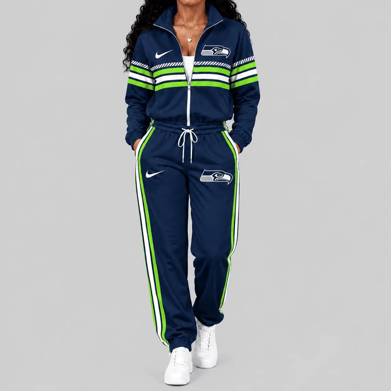 Seattle Seahawks | NFL Chest Stripe Windbreaker Set TD