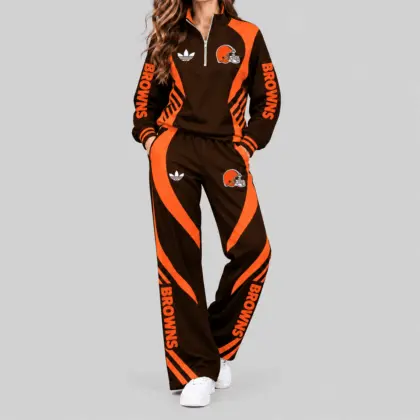 Cleveland Browns | NFL Curved Stripe Quarter Zip Set TD