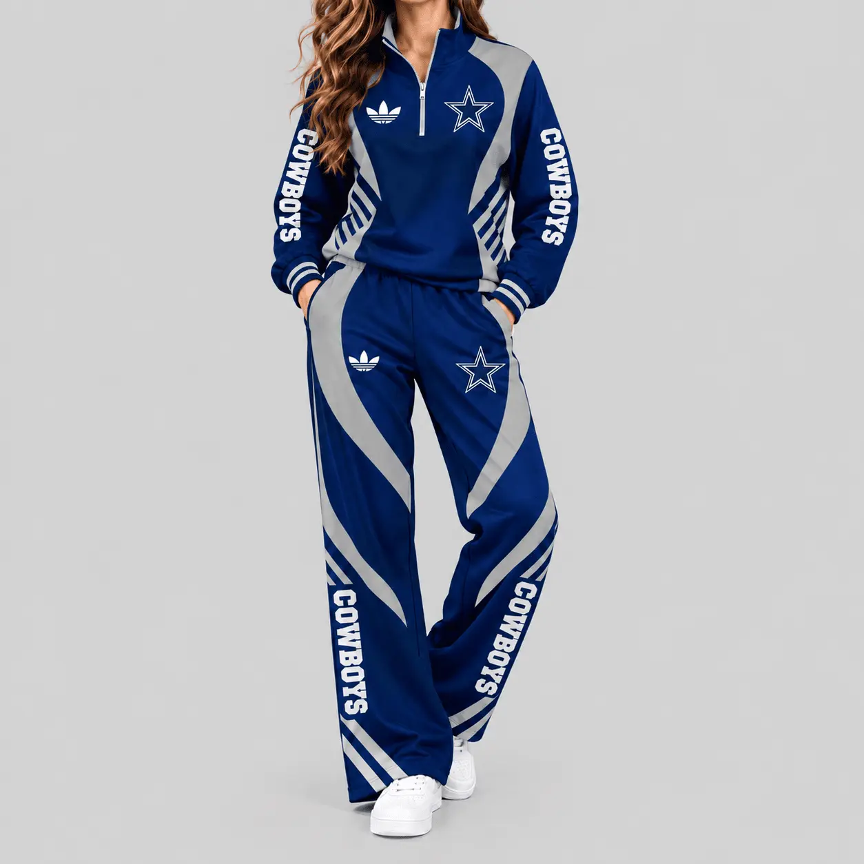 Dallas Cowboys | NFL Curved Stripe Quarter Zip Set TD