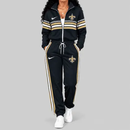 New Orleans Saints | NFL Chest Stripe Windbreaker Set TD