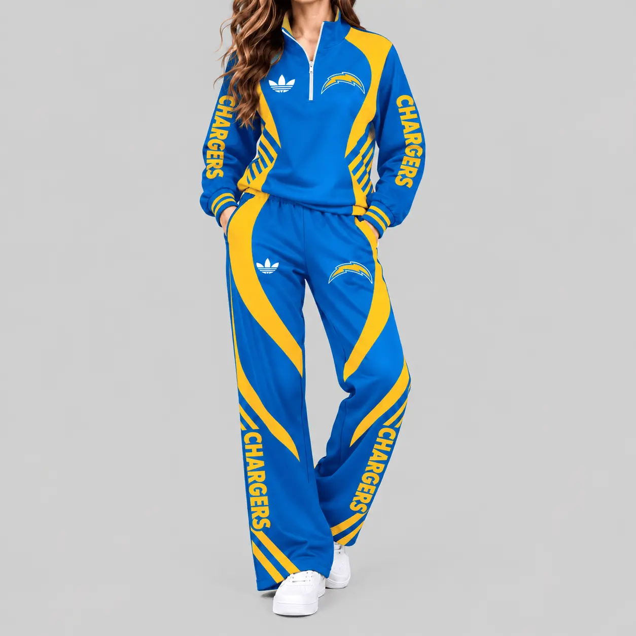 Los Angeles Chargers | NFL Curved Stripe Quarter Zip Set TD