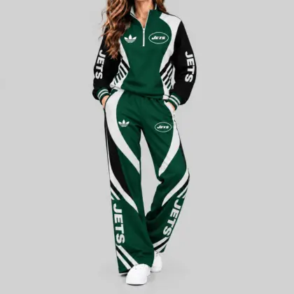 New York Jets | NFL Curved Stripe Quarter Zip Set TD