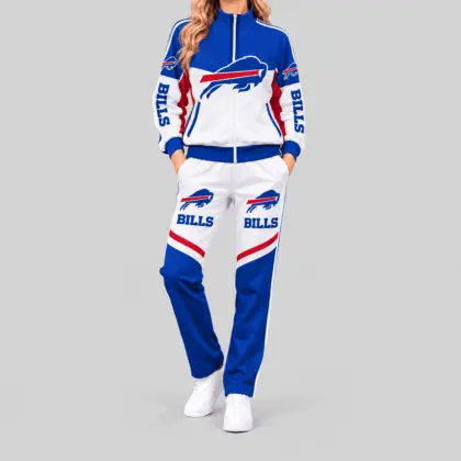 Buffalo Bills | NFL Color Block Track Jacket Jogger Set TD