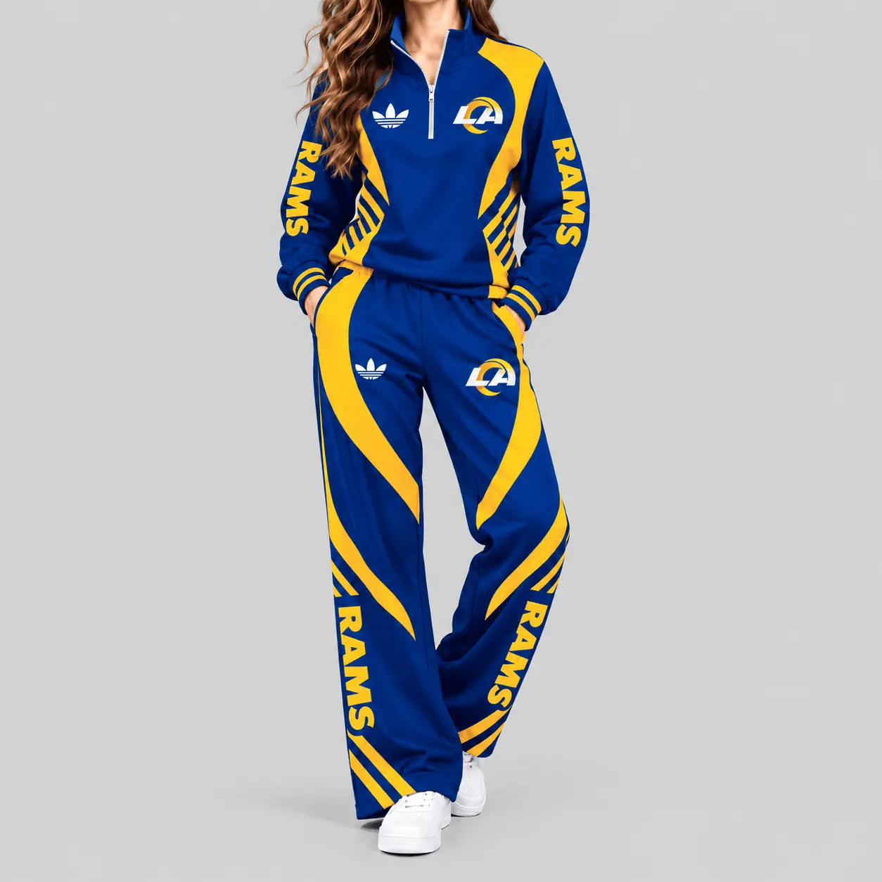 Los Angeles Rams | NFL Curved Stripe Quarter Zip Set TD