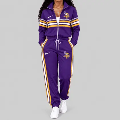 Minnesota Vikings | NFL Chest Stripe Windbreaker Set TD