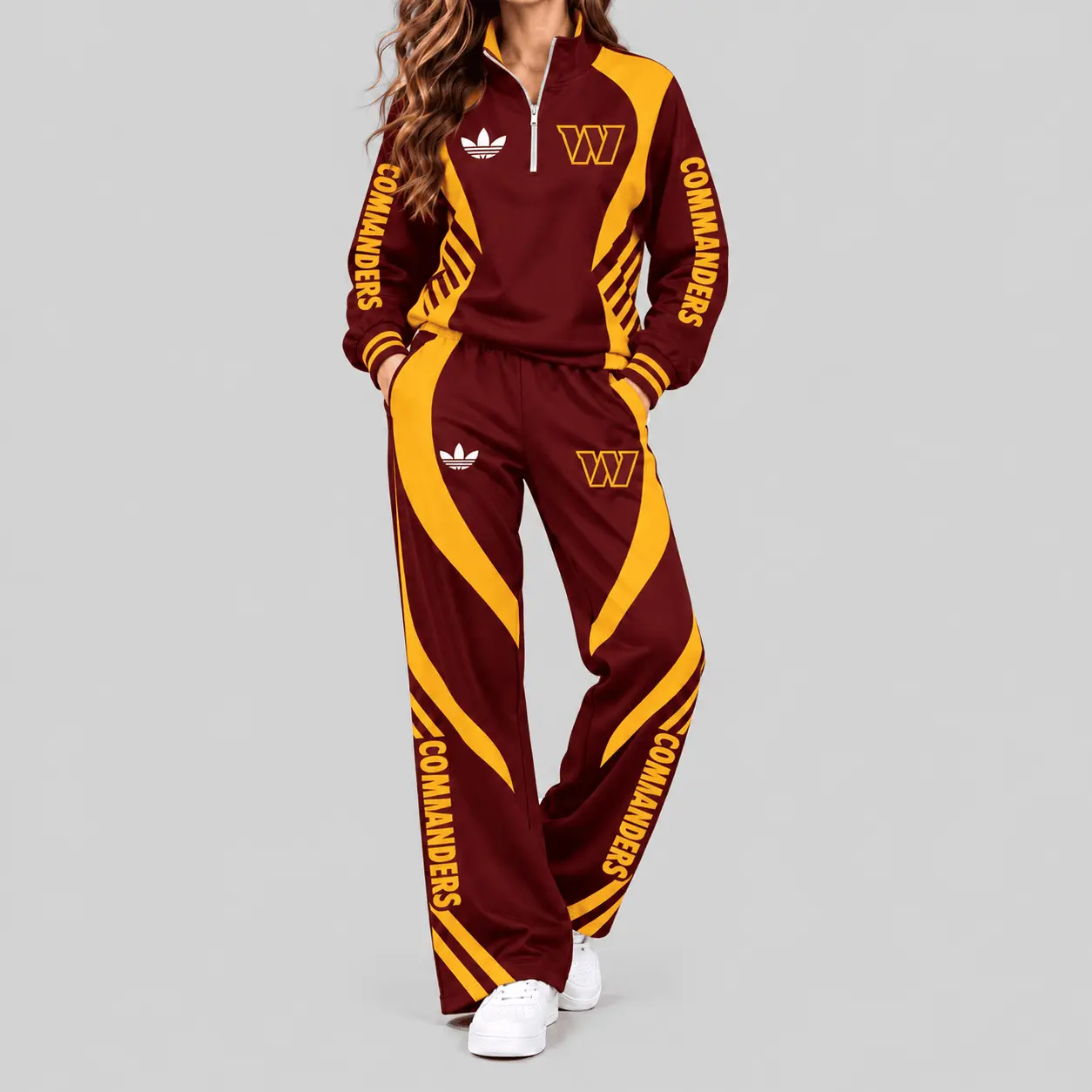 Washington Commanders | NFL Curved Stripe Quarter Zip Set TD