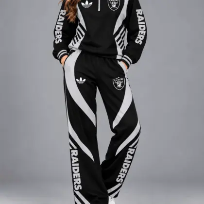Las Vegas Raiders | NFL Curved Stripe Quarter Zip Set TD