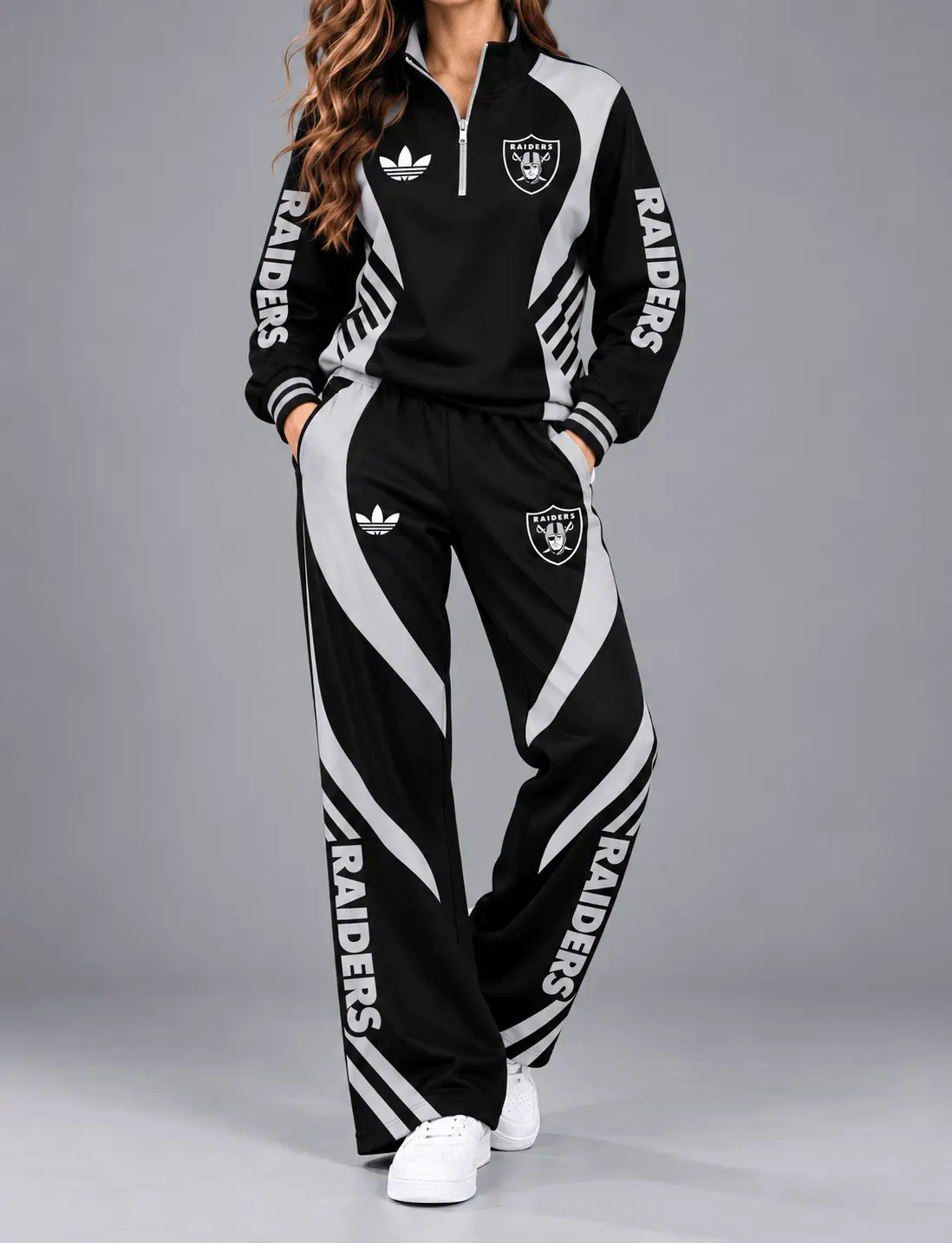 Las Vegas Raiders | NFL Curved Stripe Quarter Zip Set TD
