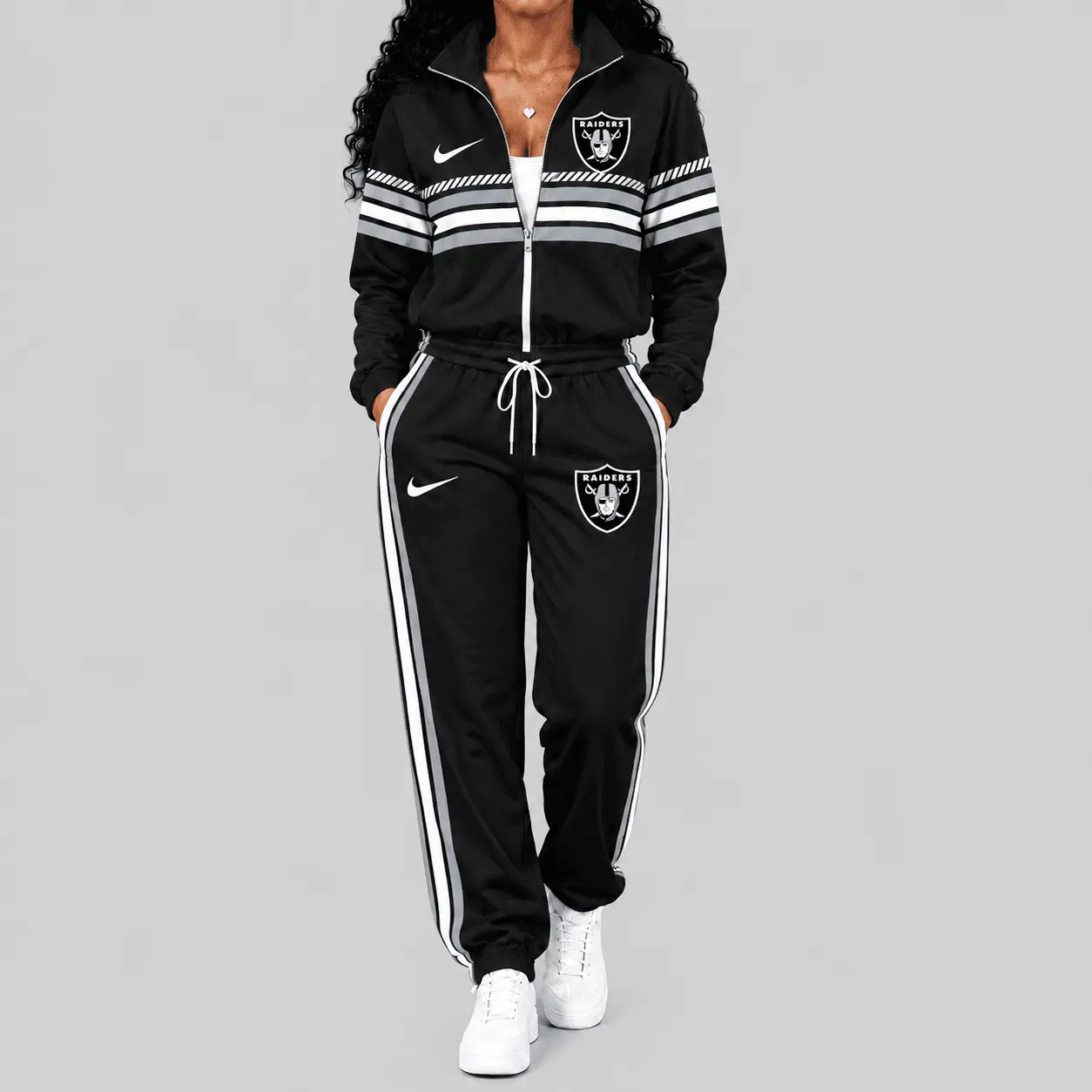 Las Vegas Raiders | NFL Chest Stripe Windbreaker Set TD