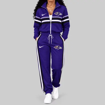 Baltimore Ravens | NFL Chest Stripe Windbreaker Set TD