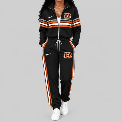 Cincinnati Bengals | NFL Chest Stripe Windbreaker Set TD