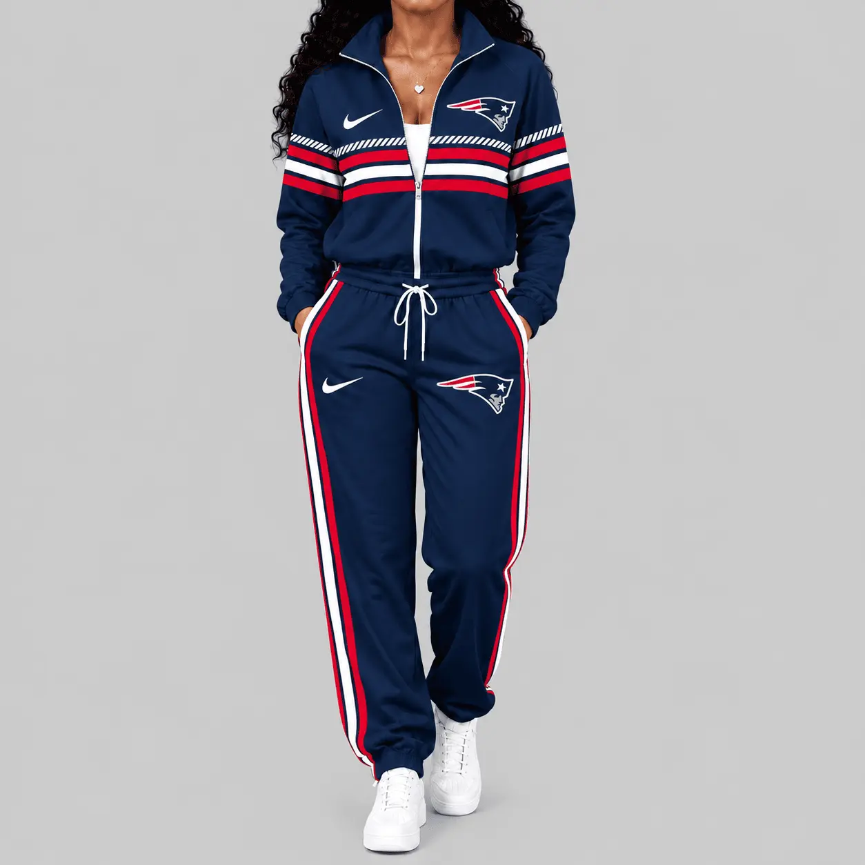 New England Patriots | NFL Chest Stripe Windbreaker Set TD