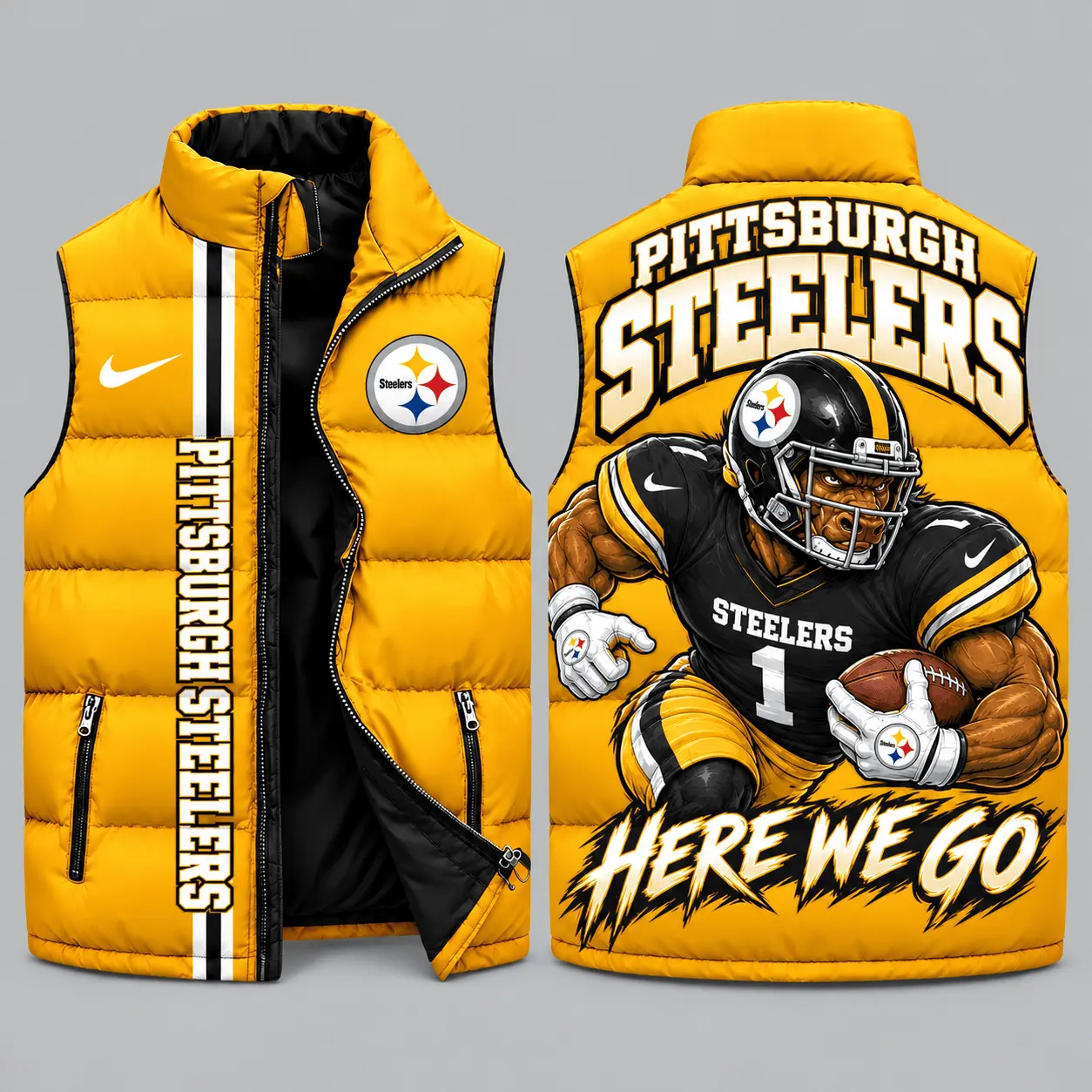 Pittsburgh Steelers | NFL Charging Mascot Puffer Vest TD