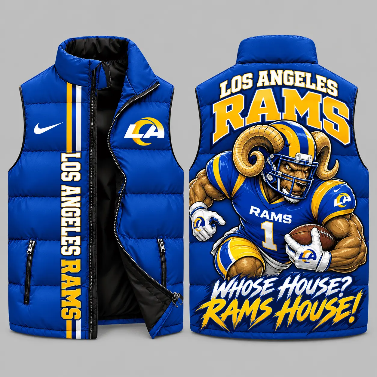 Los Angeles Rams | NFL Charging Mascot Puffer Vest TD