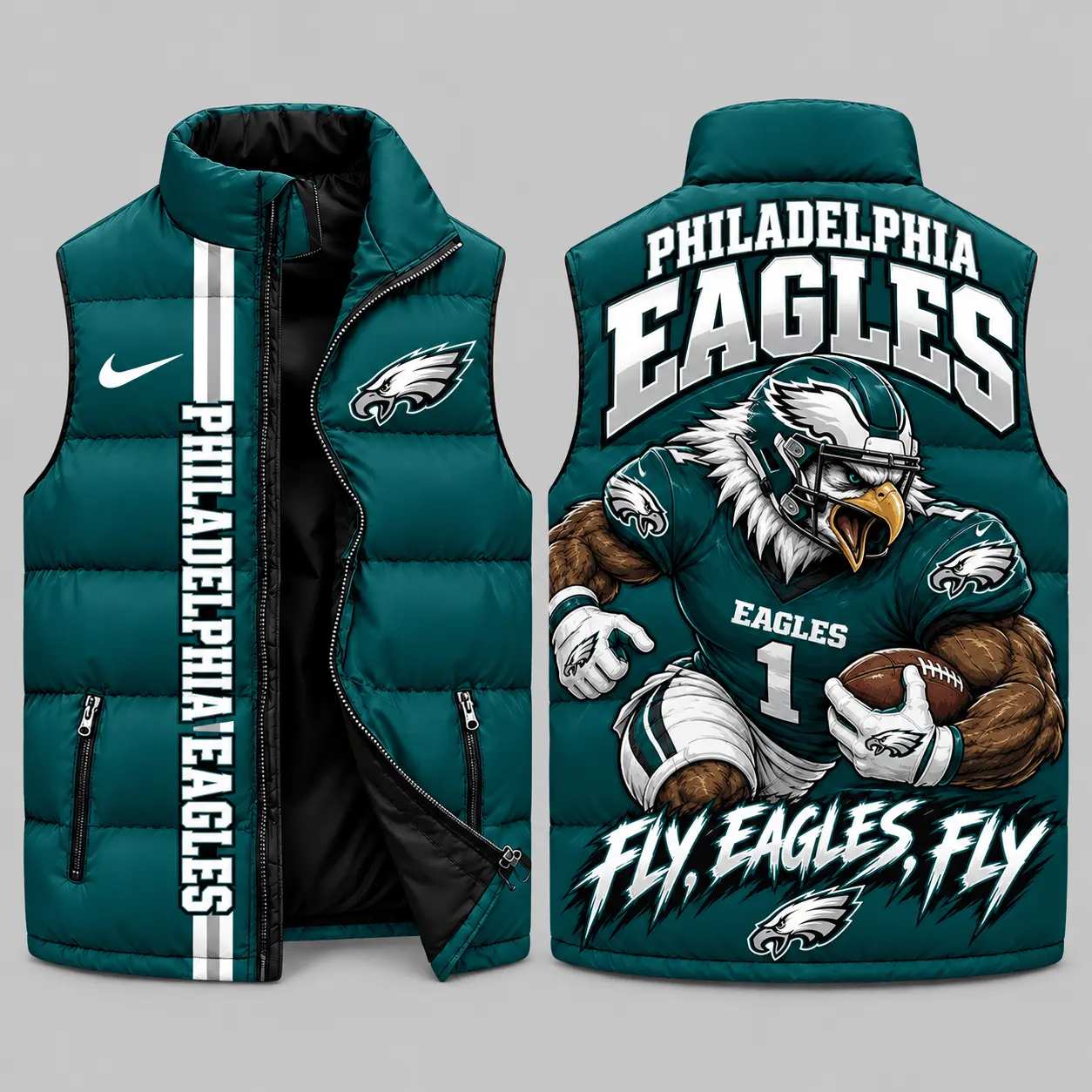 Philadelphia Eagles | NFL Charging Mascot Puffer Vest TD