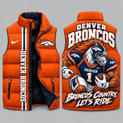 Denver Broncos | NFL Charging Mascot Puffer Vest TD