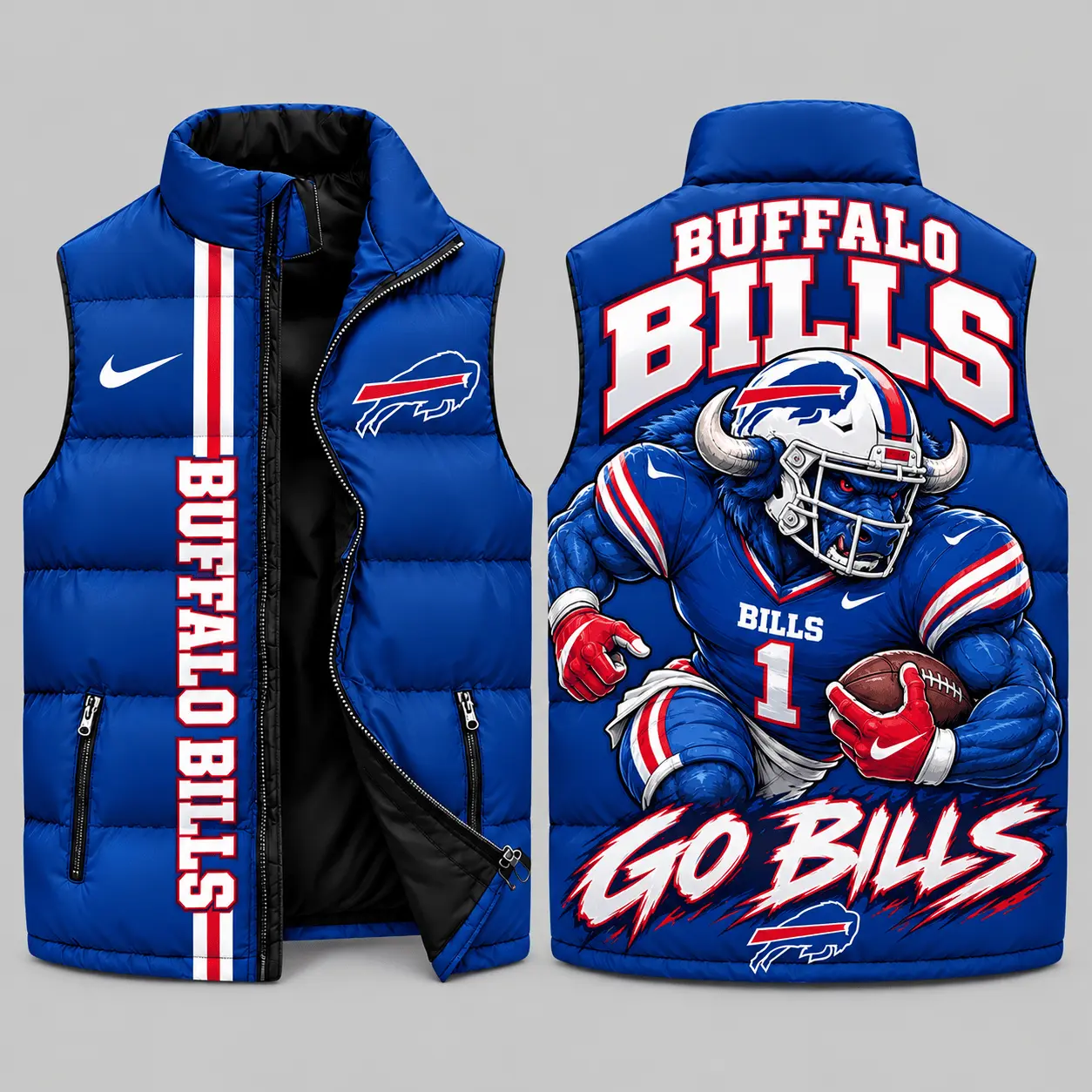 Buffalo Bills | NFL Charging Mascot Puffer Vest TD