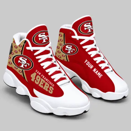 San Francisco 49ers | NFL Custom Name High Top Sneakers TD