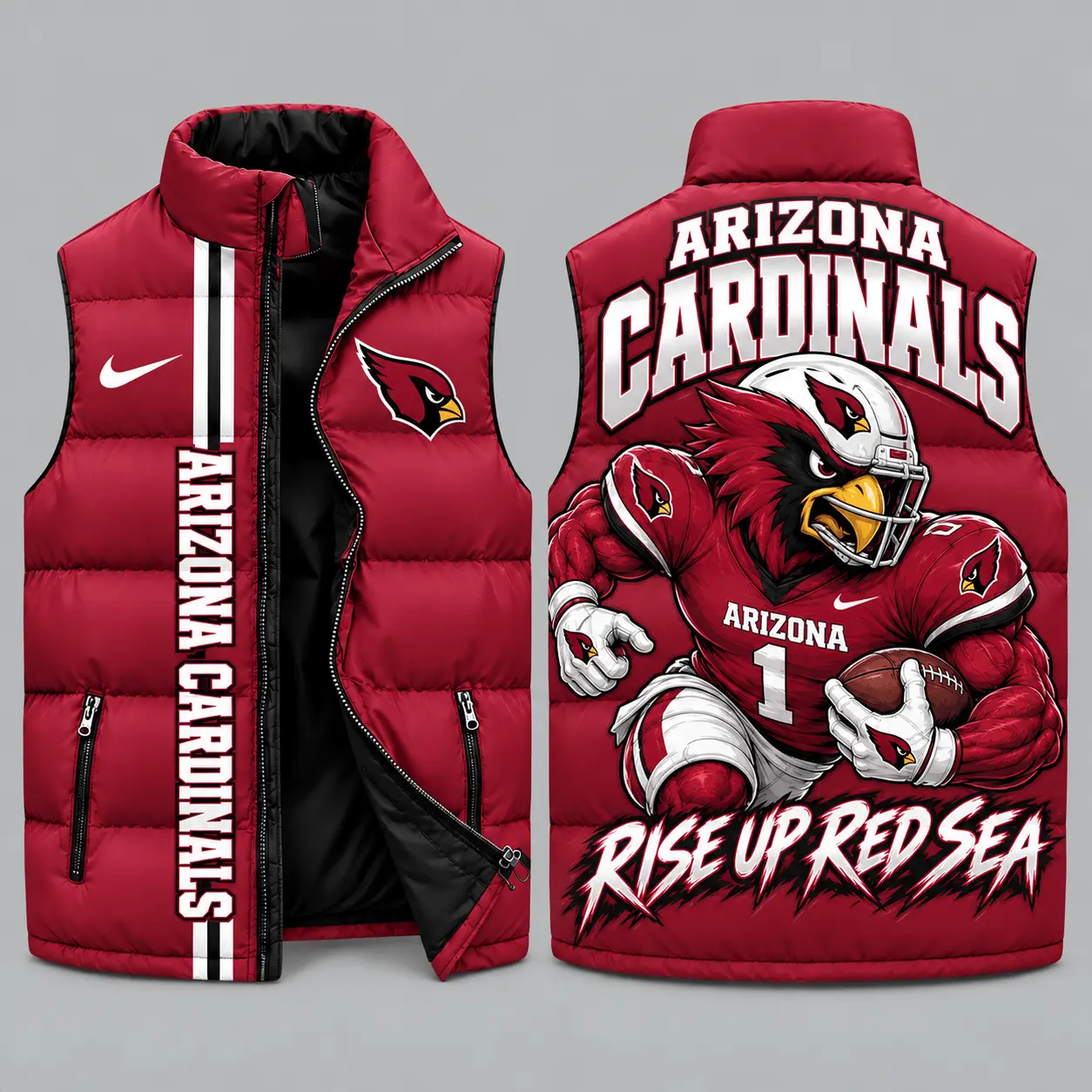 Arizona Cardinals | NFL Charging Mascot Puffer Vest TD