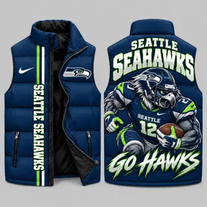 Seattle Seahawks | NFL Charging Mascot Puffer Vest TD