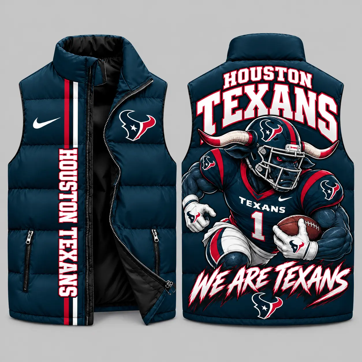 Houston Texans | NFL Charging Mascot Puffer Vest TD