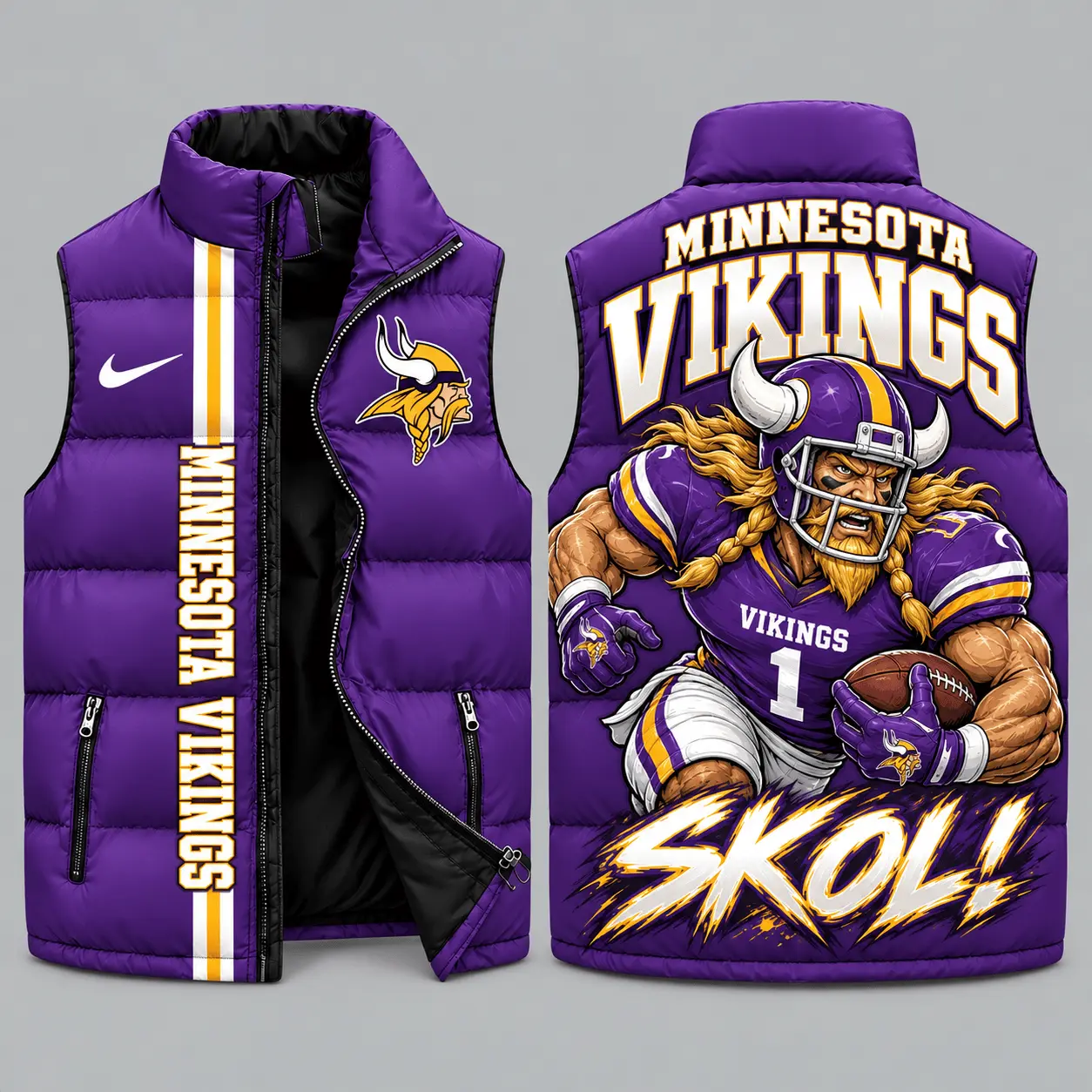 Minnesota Vikings | NFL Charging Mascot Puffer Vest TD