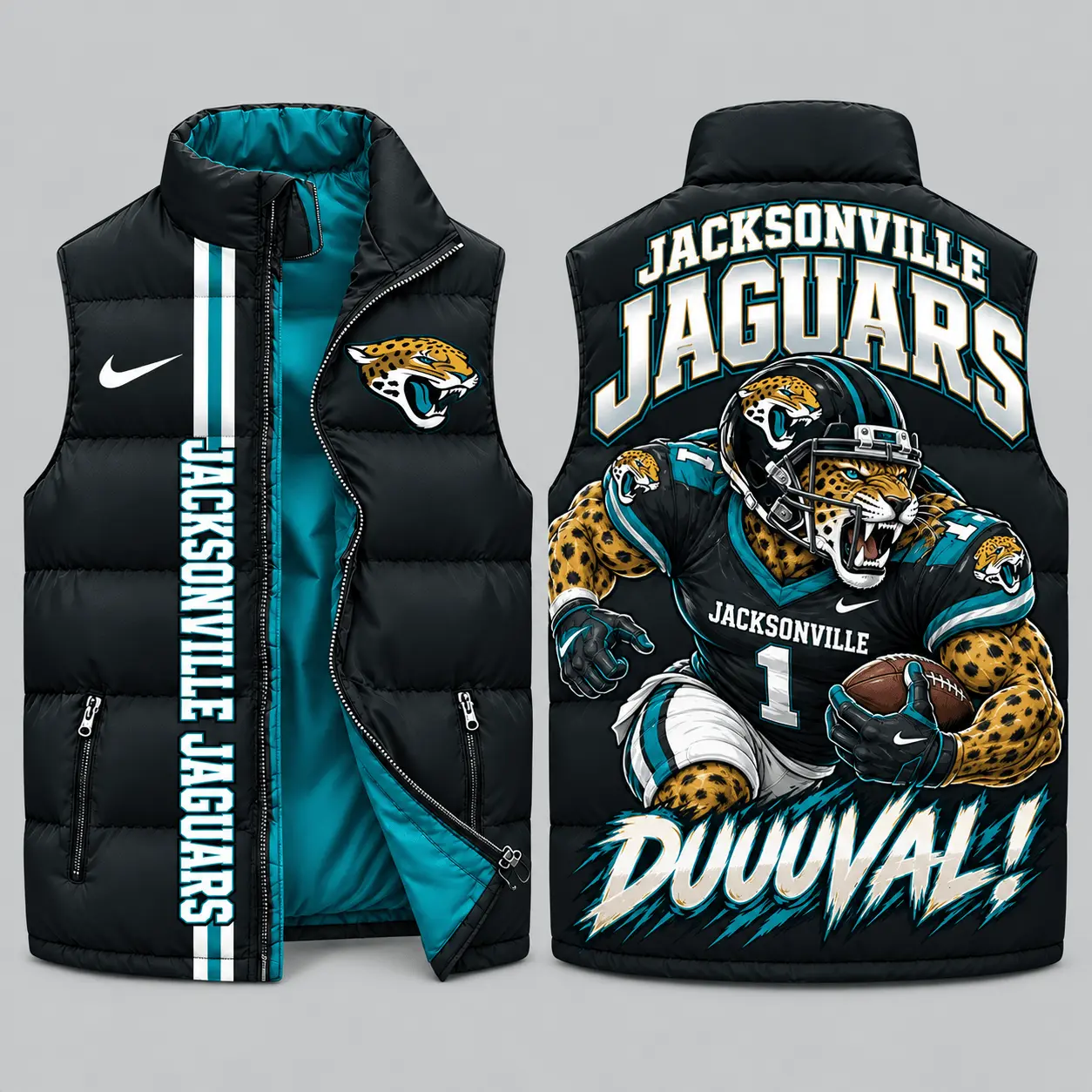 Jacksonville Jaguars | NFL Charging Mascot Puffer Vest TD