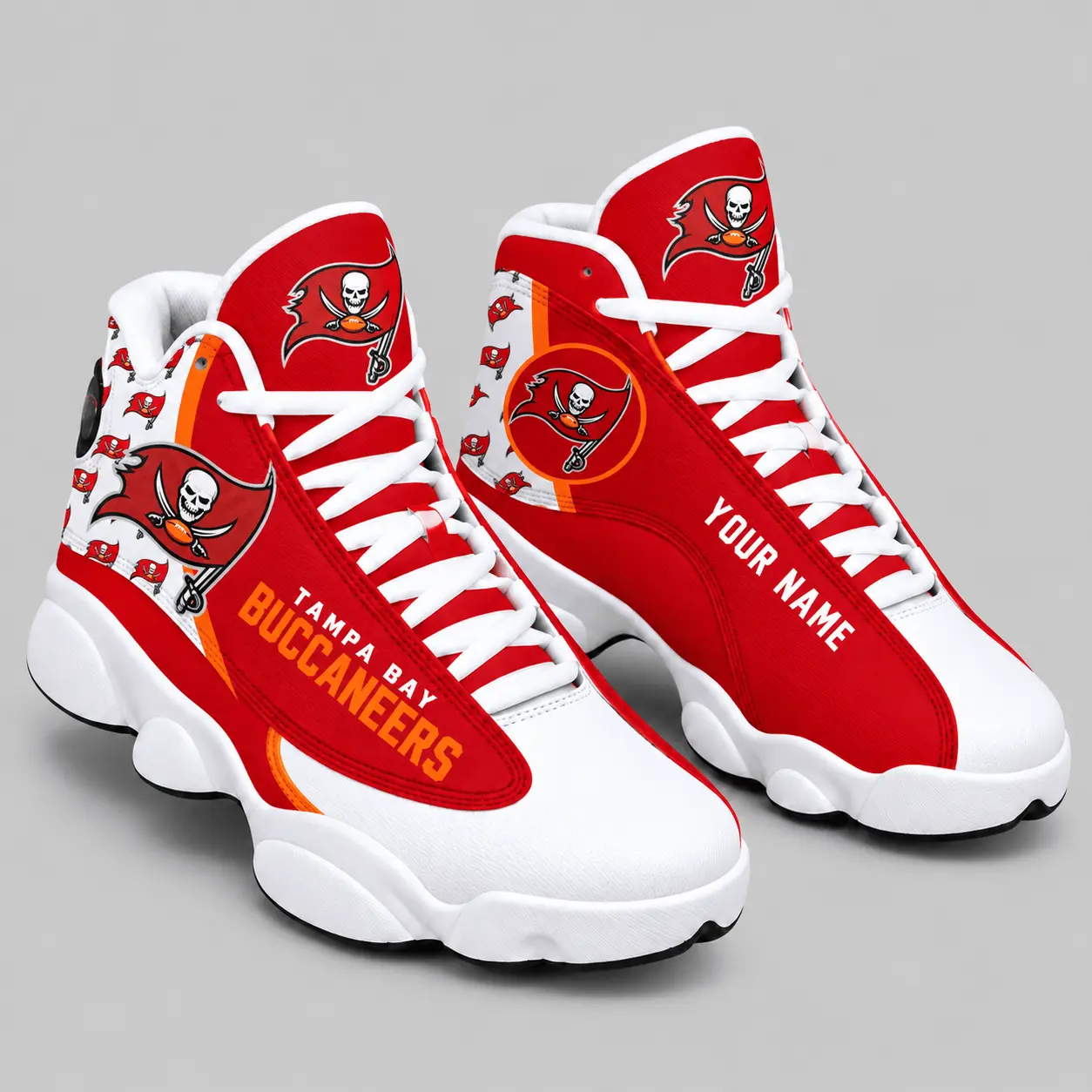 Tampa Bay Buccaneers | NFL Custom Name High Top Sneakers TD