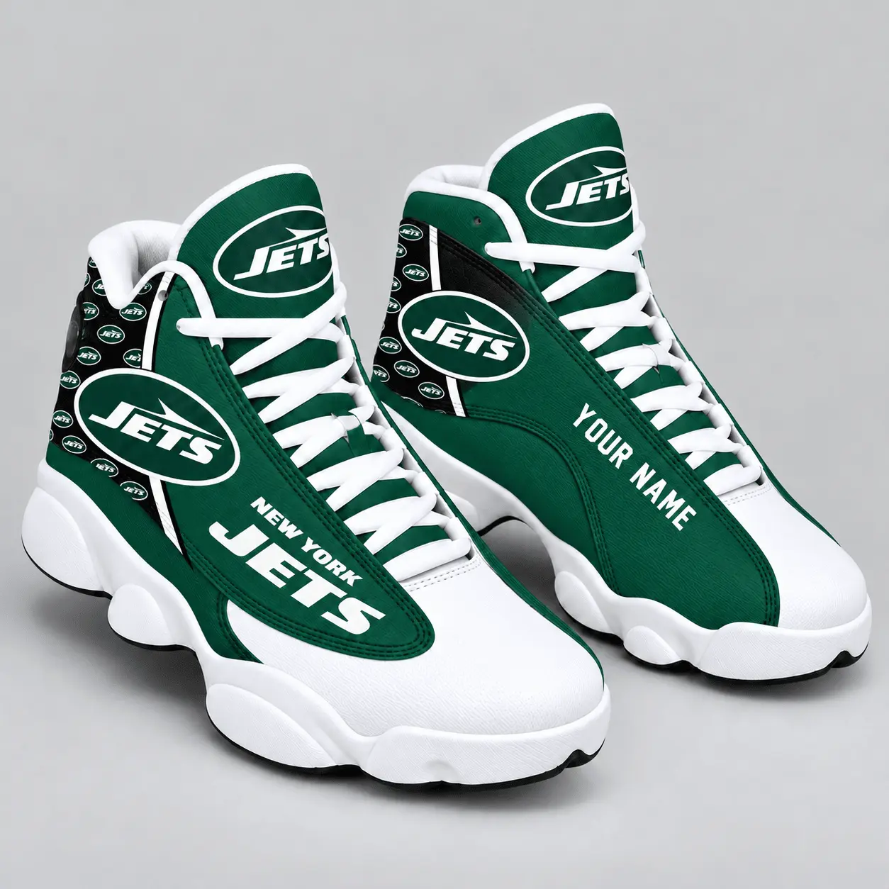 New York Jets | NFL Custom Name High Top Sneakers TD
