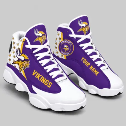 Minnesota Vikings | NFL Custom Name High Top Sneakers TD
