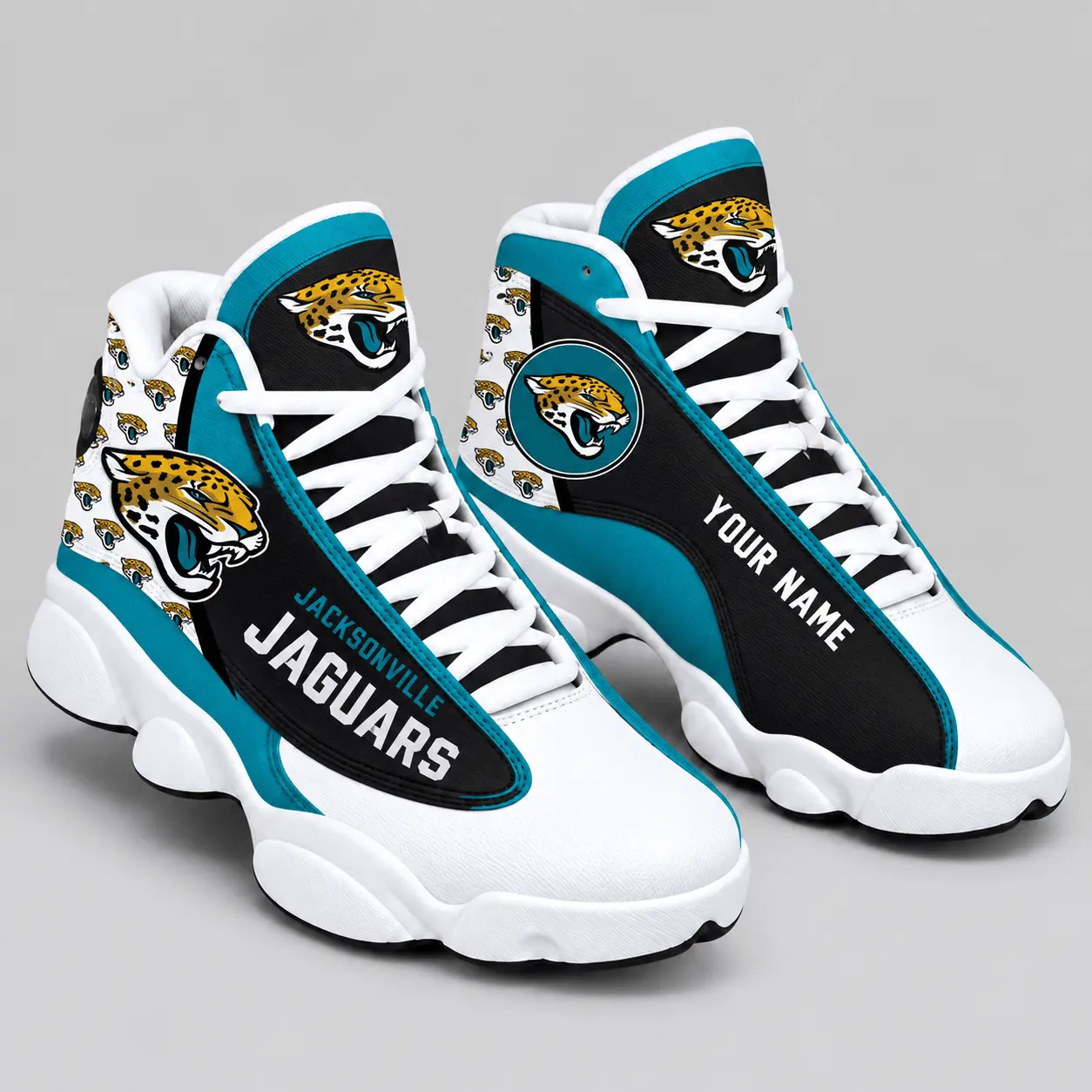 Jacksonville Jaguars | NFL Custom Name High Top Sneakers TD