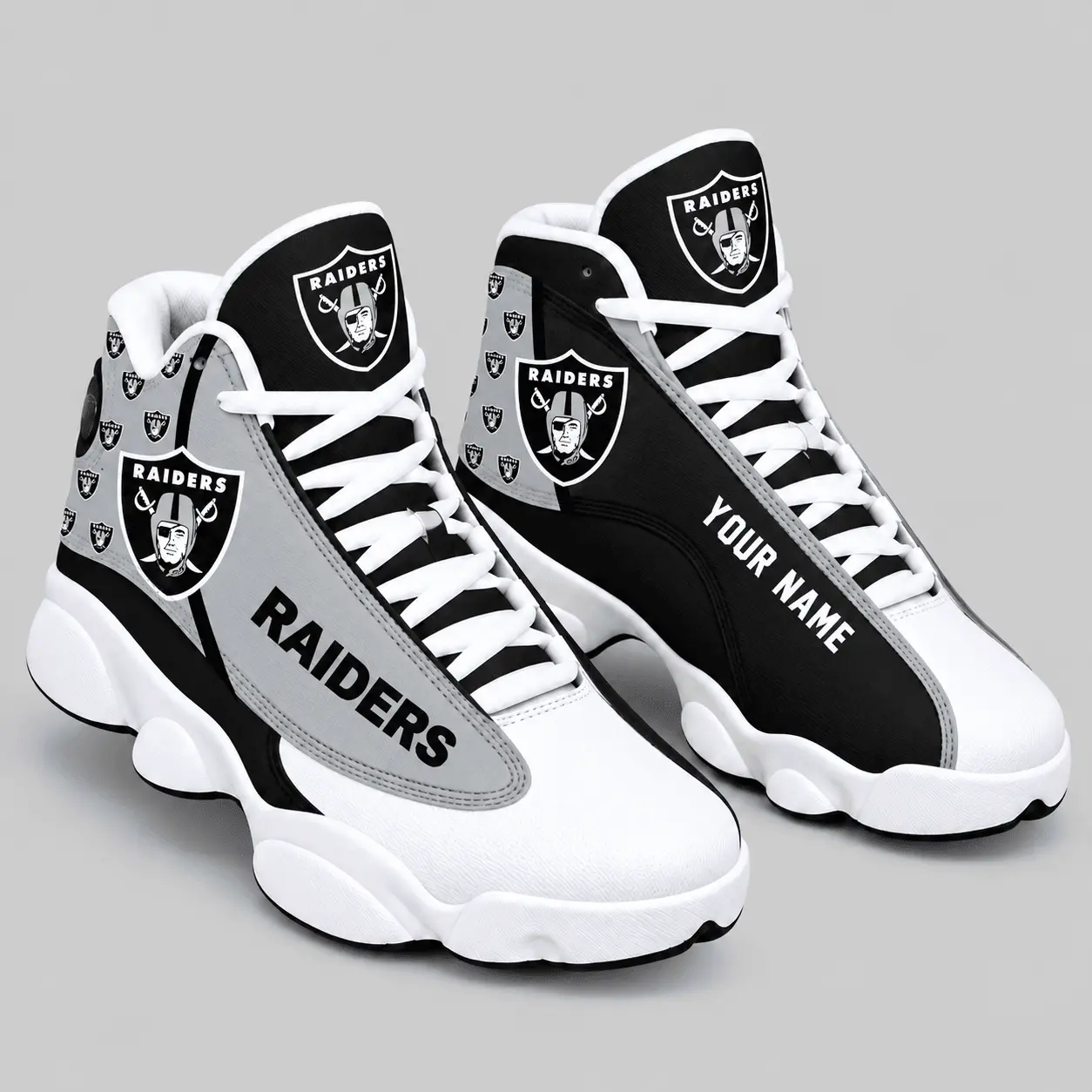 Las Vegas Raiders | NFL Custom Name High Top Sneakers TD