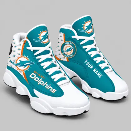 Miami Dolphins | NFL Custom Name High Top Sneakers TD