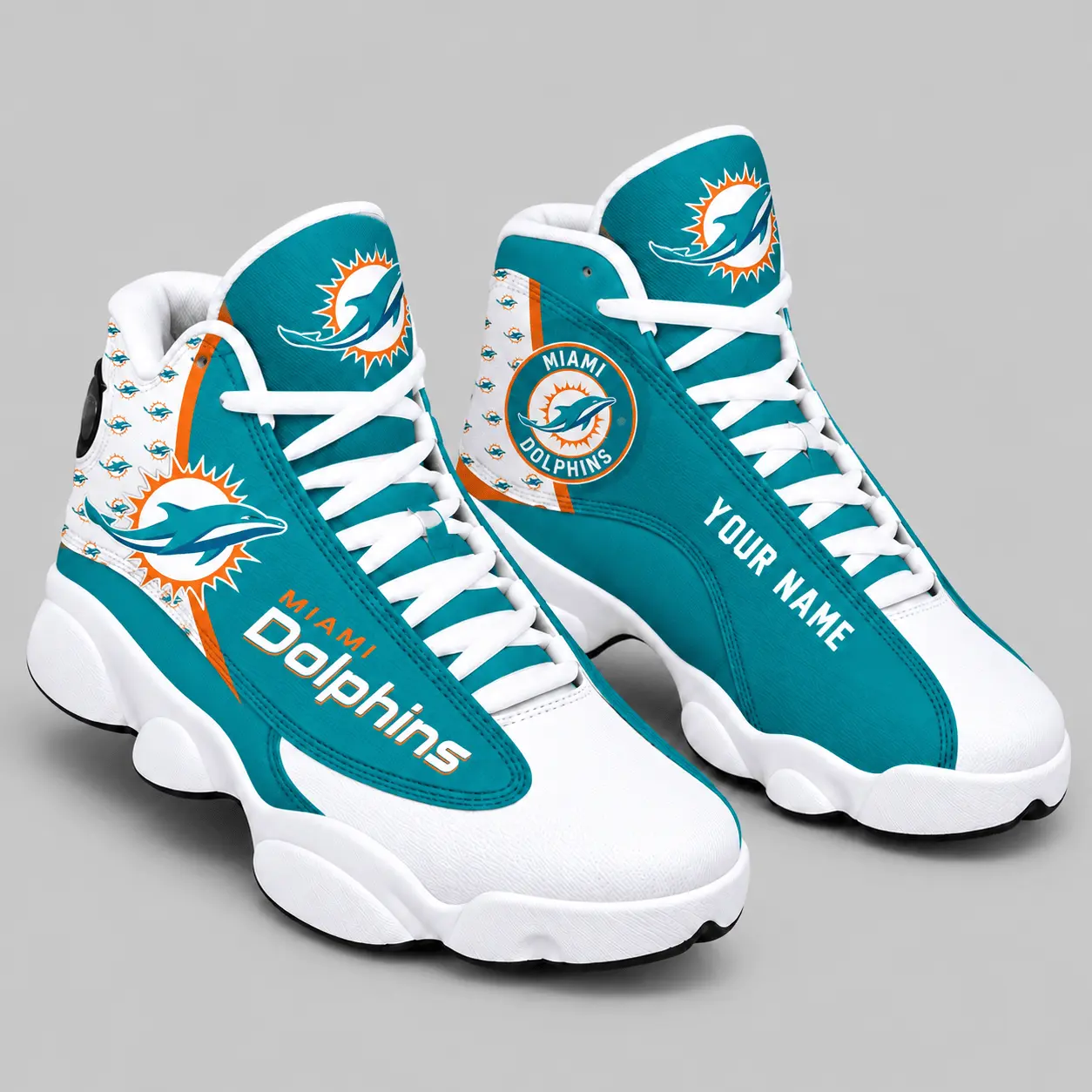 Miami Dolphins | NFL Custom Name High Top Sneakers TD