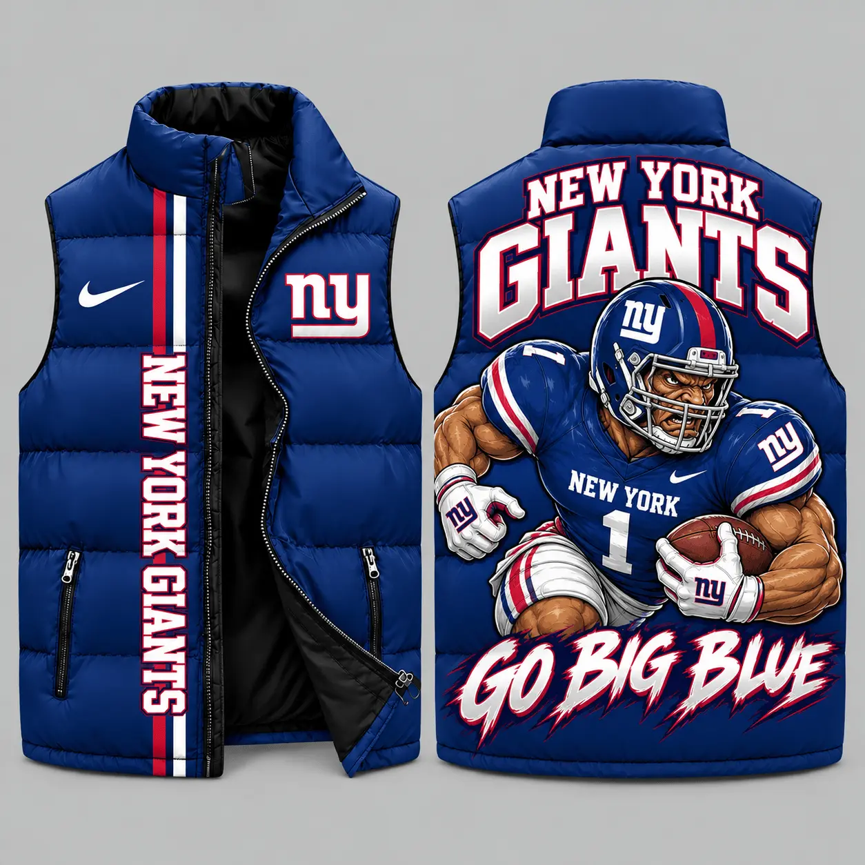 New York Giants | NFL Charging Mascot Puffer Vest TD