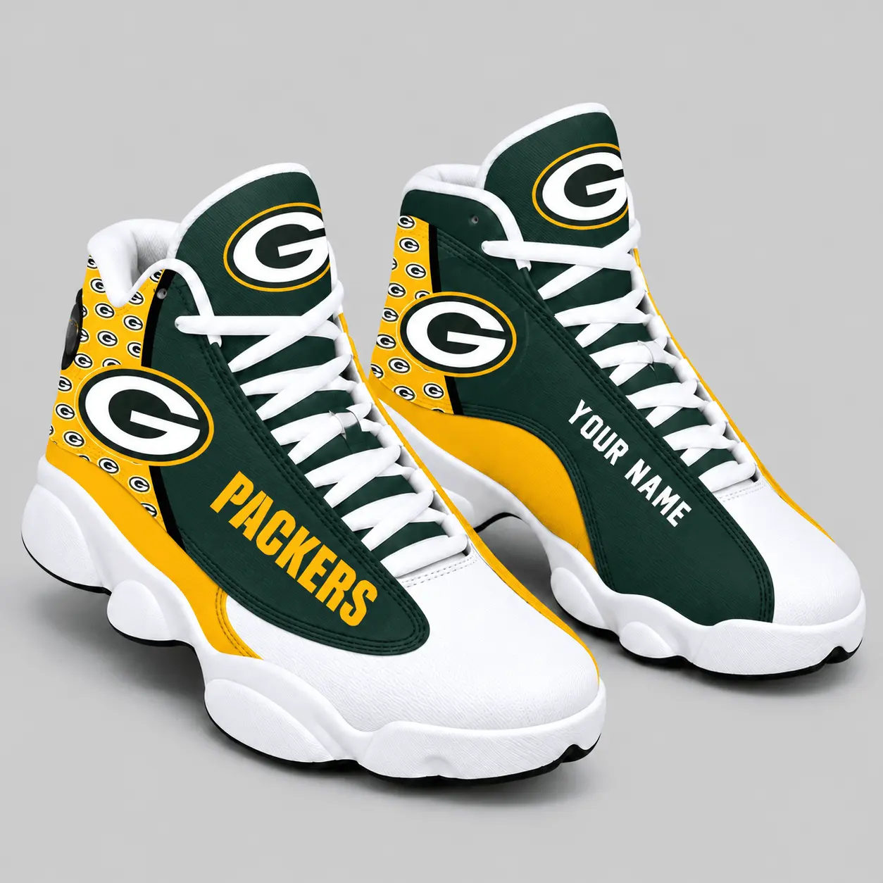Green Bay Packers | NFL Custom Name High Top Sneakers TD