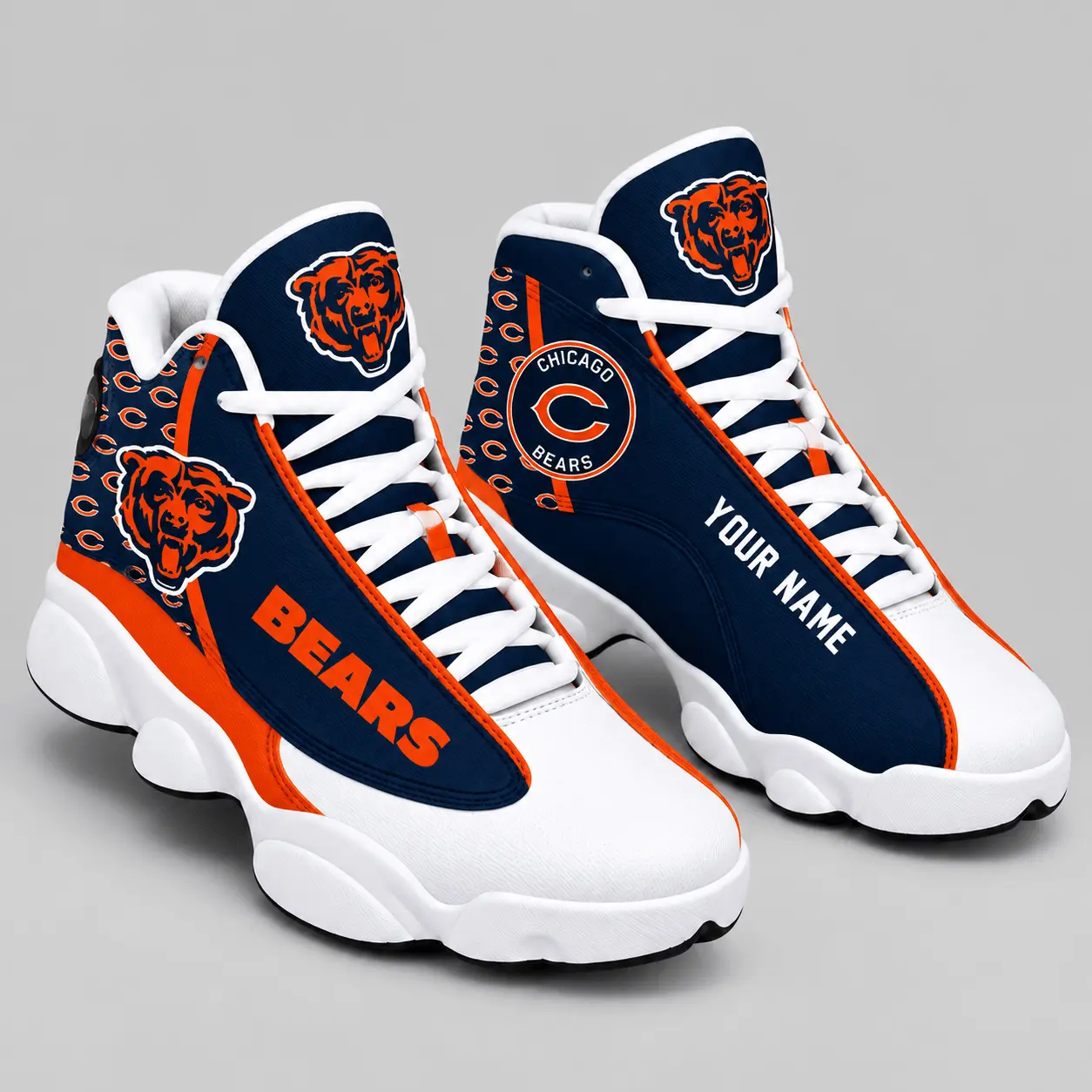 Chicago Bears | NFL Custom Name High Top Sneakers TD