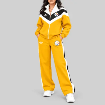 Pittsburgh Steelers | NFL Chevron Track Jacket Wide Leg Set TD