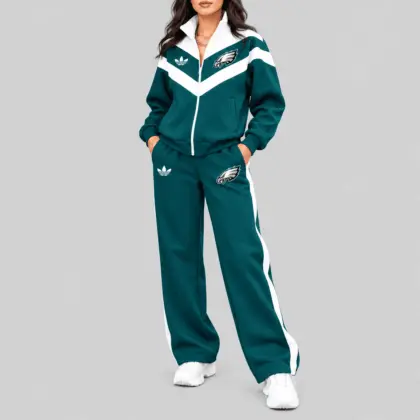 Philadelphia Eagles | NFL Chevron Track Jacket Wide Leg Set TD