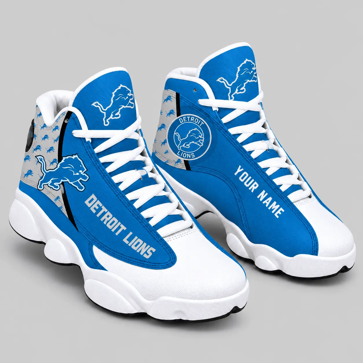Detroit Lions | NFL Custom Name High Top Sneakers TD